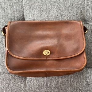 Vintage Coach city bag british tan burnished